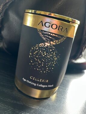 Agora Cellexir Collagen Mask - Black & Gold Accent